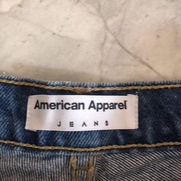 American Apparel high rise denim shorts - Picture 3 of 4